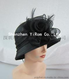 YRSM14102布条帽 satin ribbon hat, church hat, dress hat