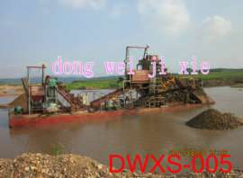 高配置挖沙选金船 集采矿作业、选矿作业为一体的水上联合工厂