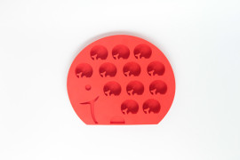 创意大象食品级红色硅胶冰模烘焙饼干模