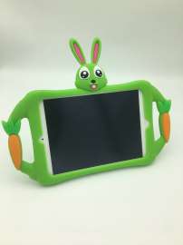ipad卡通兔子保护套硅胶材质, 防摔防震, 专为儿童设计的儿童平板保护套