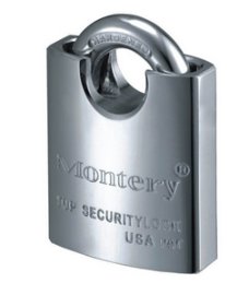 厂家供应优质铜挂锁Montery牌P3003全包梁防剪锁安全放盗锁叶片锁方体挂锁