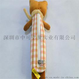 厂家定制毛绒小熊猫公仔铅笔笔袋 大眼熊猫公仔笔筒 儿童礼物礼品