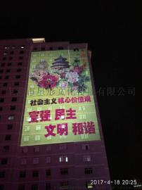 上海星迅厂家直供PGL楼体广告投影灯 巨幅楼体投影灯 户外大型投影灯
